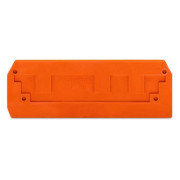 Пластина торцевая и промежуточная для 3-проводных клемм серии 284 оранжевая, WAGO мини-фото