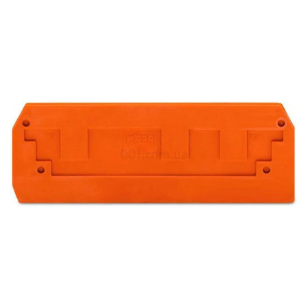 Пластина торцевая и промежуточная для 3-проводных клемм серии 284 оранжевая, WAGO (284-339) фото