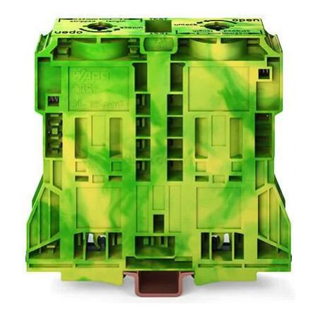 Клемма заземления винтовая наборная 2-проводная 120 мм² желто-зеленая, WAGO (285-1187) фото