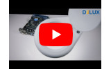 Світильник настільний світлодіодний з лінзою 5D 10Вт LED 3000K-4000K-6500K білий TF-170, Delux зображення 4 (відео)