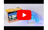 Гірлянда світлодіодна внутрішня ICICLE С 100 LED бахрома 3,2×0,7м синій/прозорий IP20, Delux зображення 8 (відео)